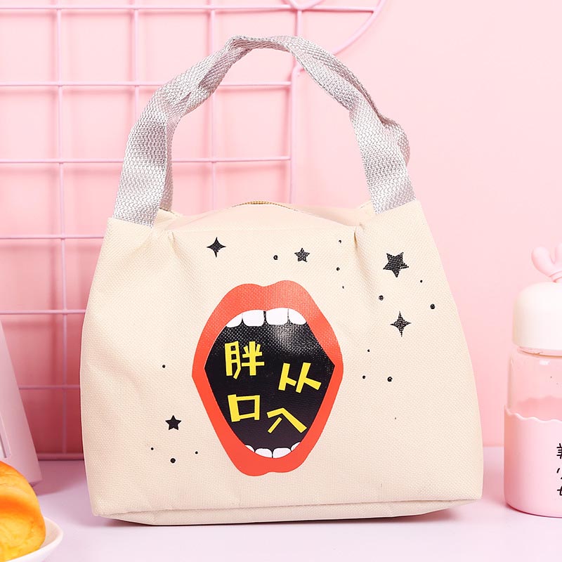Cute Cartoon Lunch Tote Bag Insulation